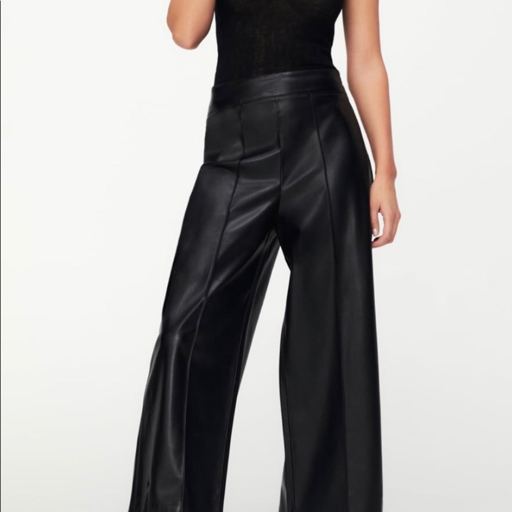Zara Faux leather culottes